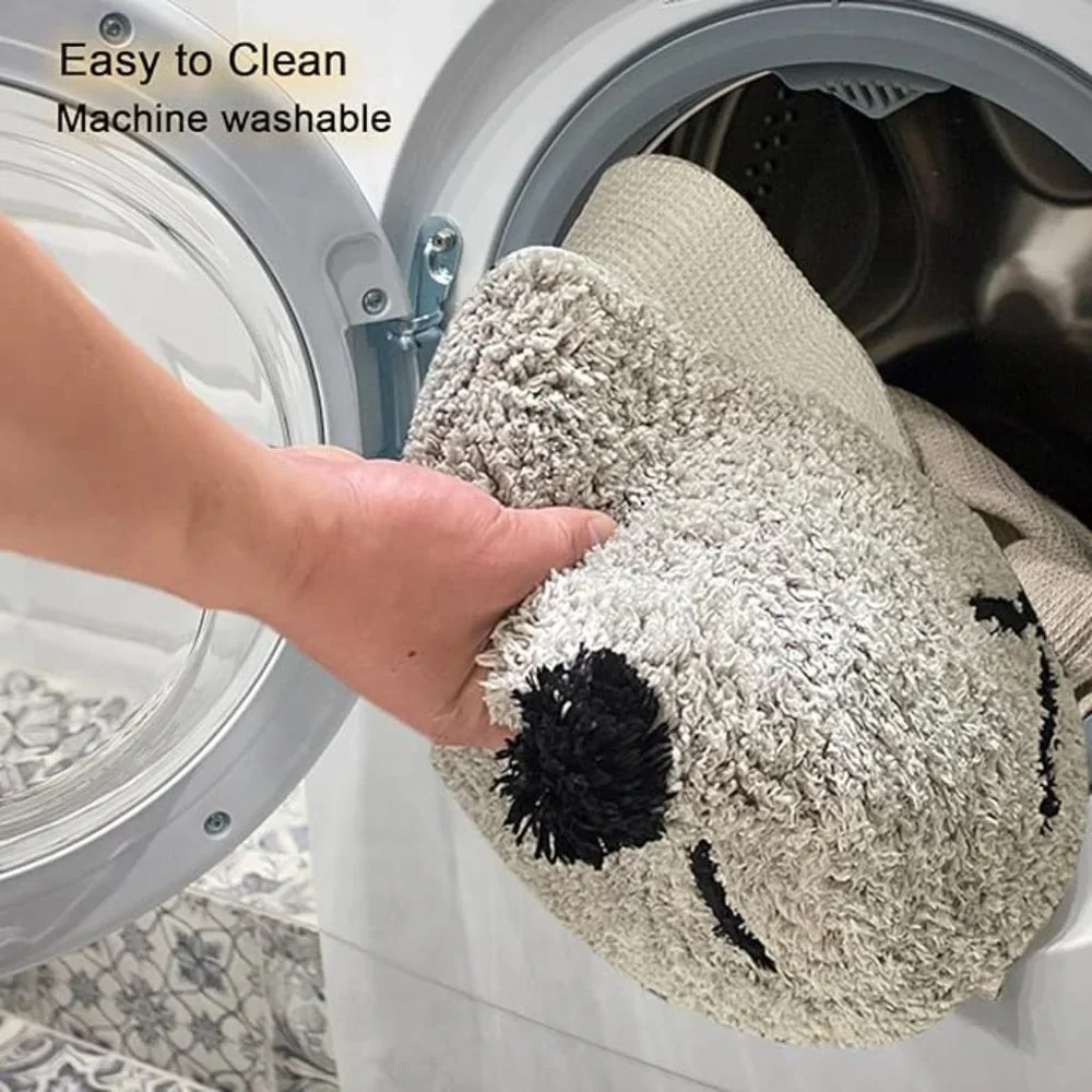 Microfiber Absorbent Bathroom Mat Cat Face NEW